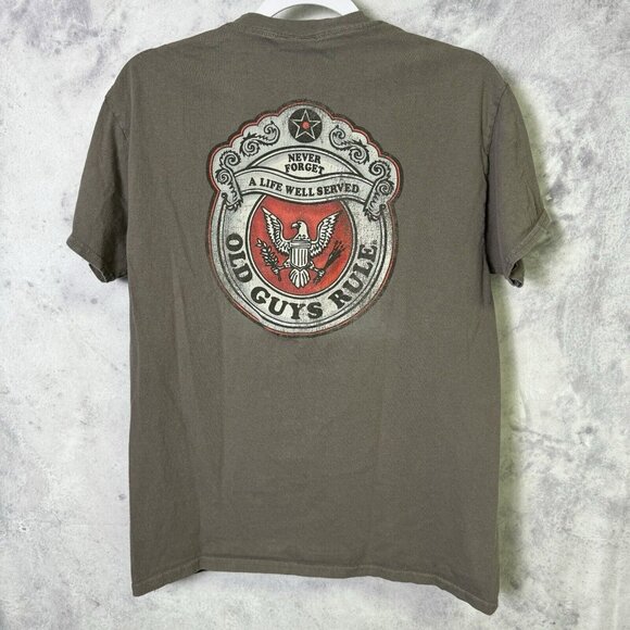 Vintage Old Guys Rule T Shirt Mens Medium Y2K Short Sleeve - Picture 1 of 7